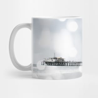 Sparkling grey Santa Monica Pier Mug